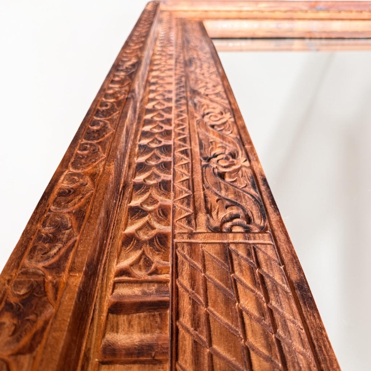 Espejo Tallado de Madera de Teka VENECIA