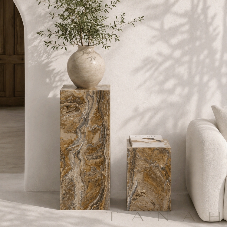 Onyx Pedestal & Side Table Set PROVENCE