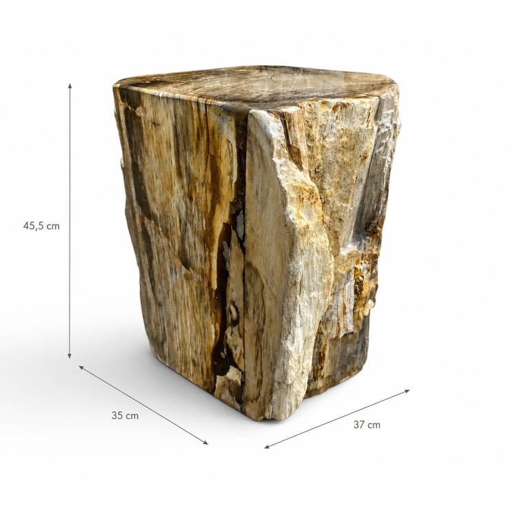 Taburete de Madera Petrificada MATERA