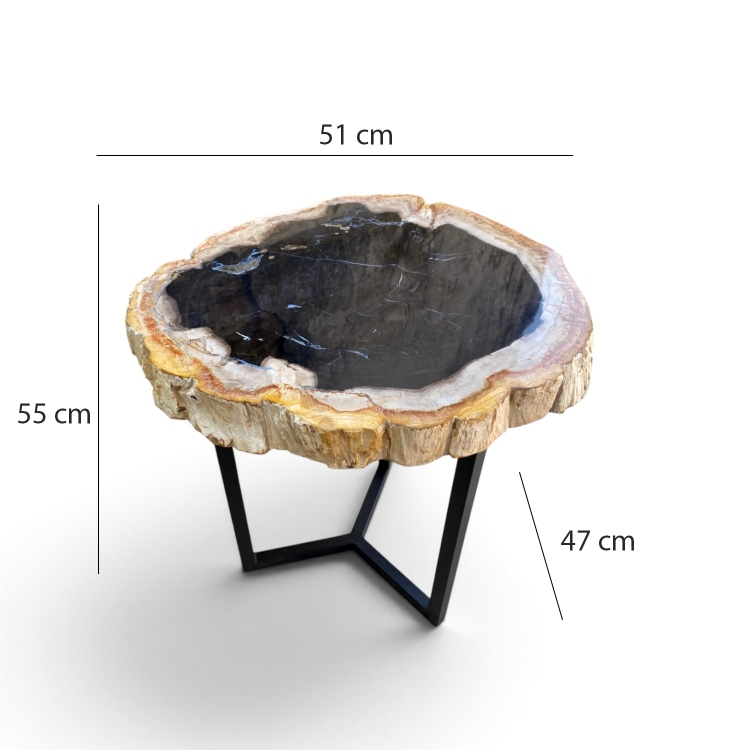 Mesa Auxiliar de Madera Petrificada TARIFA
