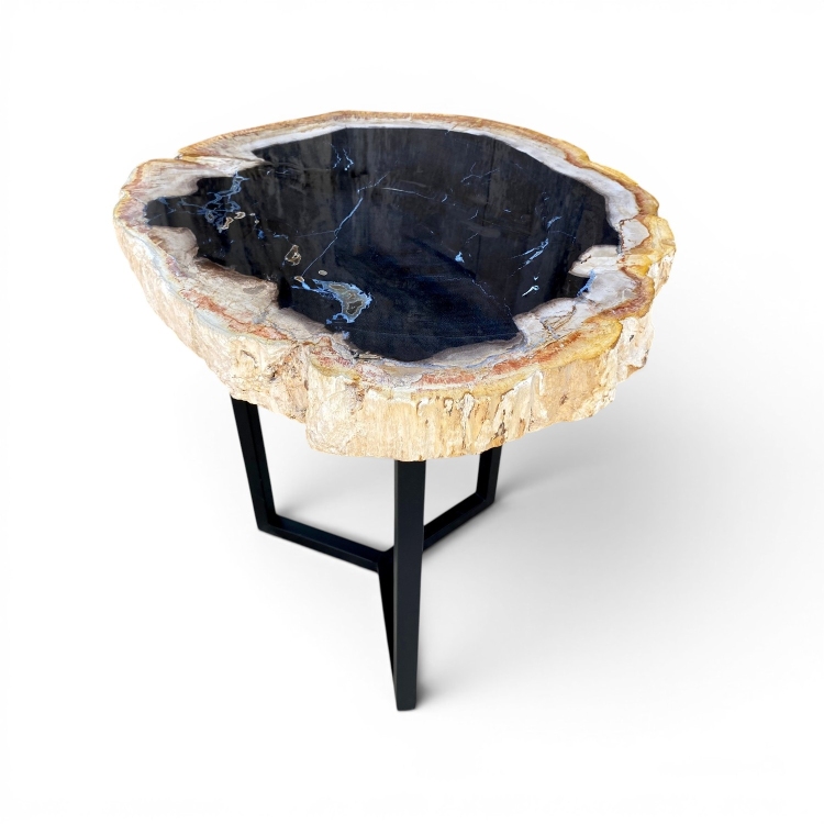 Mesa Auxiliar Organica de Madera Petrificada TARIFA