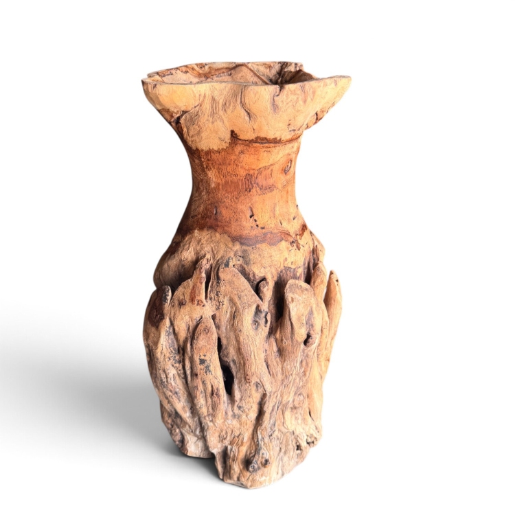 Jarron Decorativo de Madera Mykonos