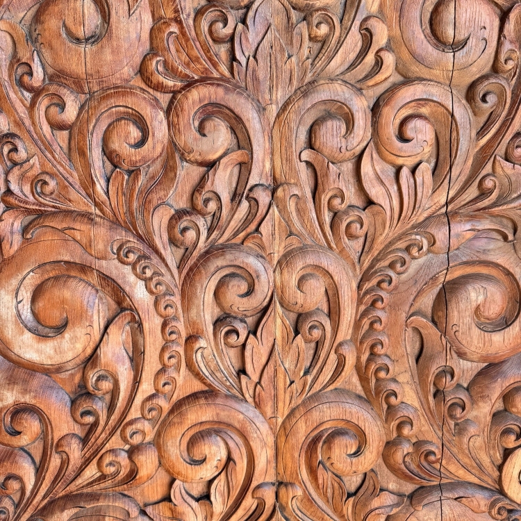 Antique Wooden Door Garuda