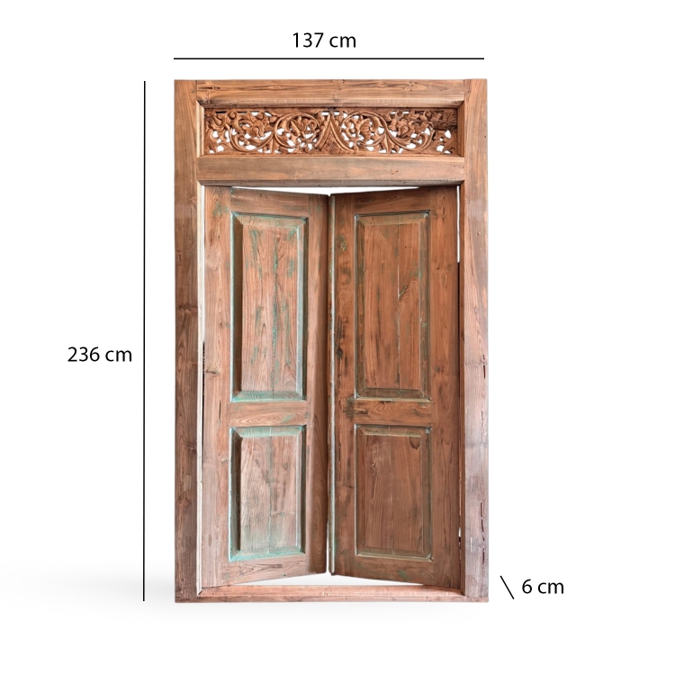 Antique Door in Carved Teak Sundari