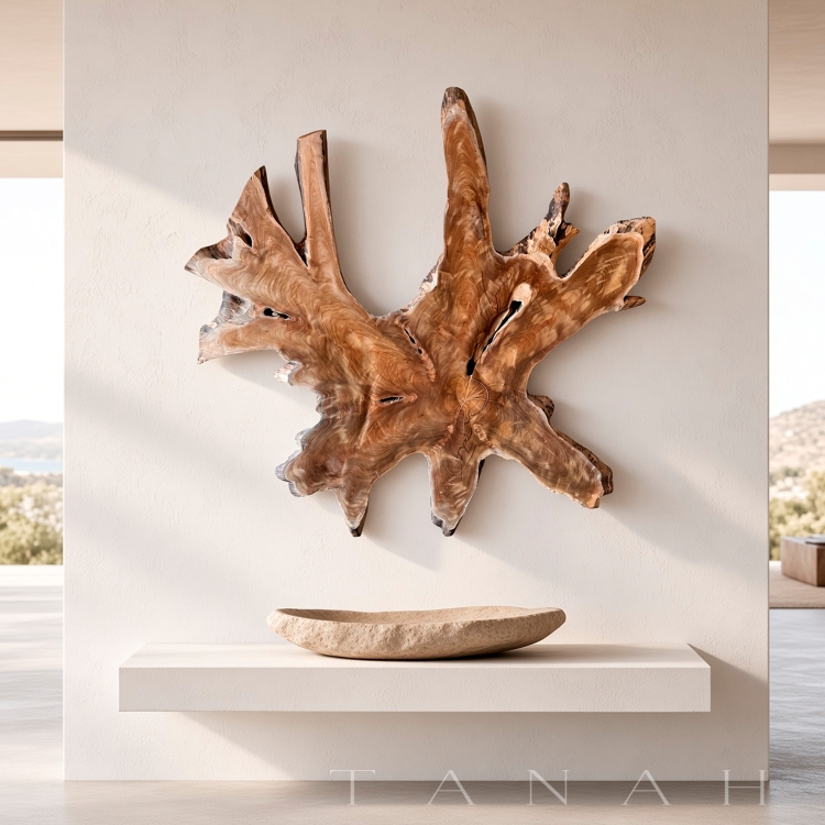 Raiz Escultorica de Teca para Pared NUBA