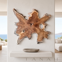 Organic Teak Wall Sculpture LUGANO