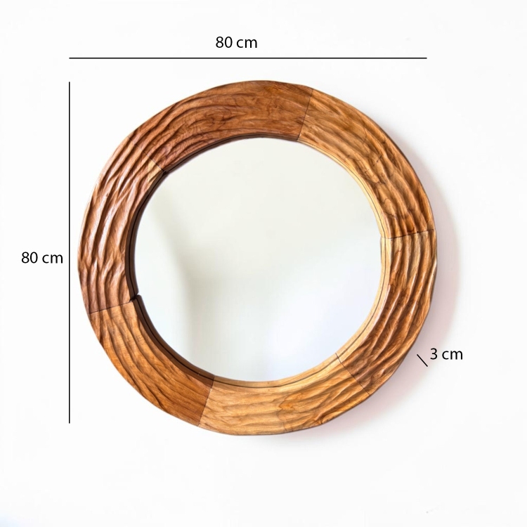 Round Wood Mirror SUNSET