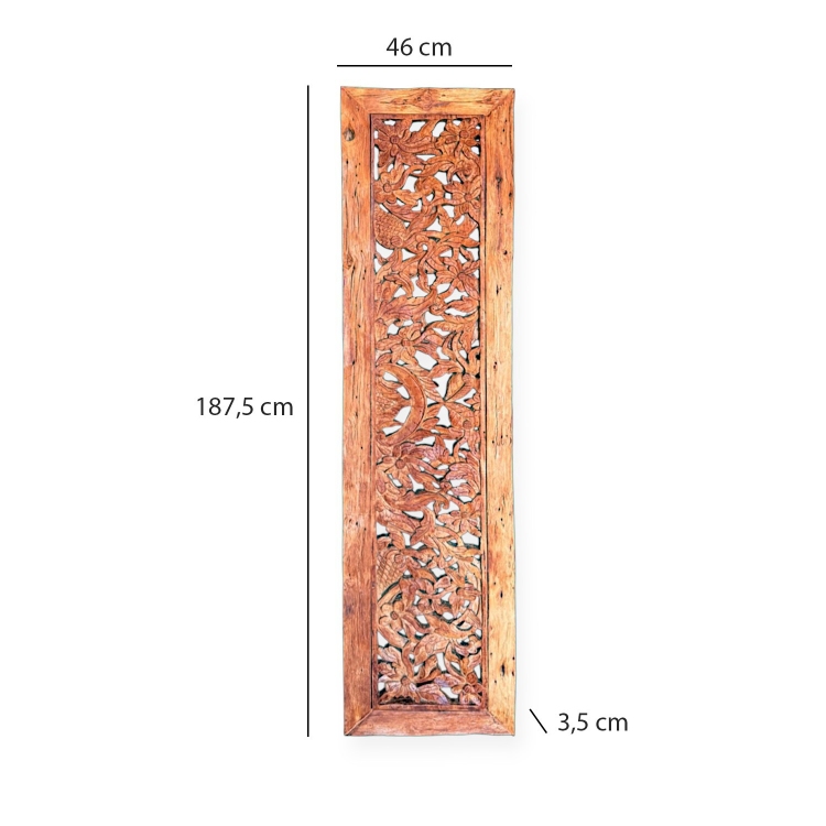Antique Carved Teak Wood Panel PORTINATX