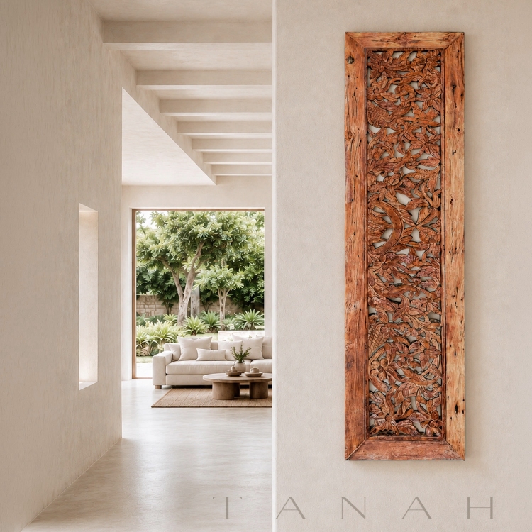 Antique Panel in Teak Wood PORTINATX - Tanah