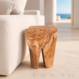 Natural Wood Stool SALINAS