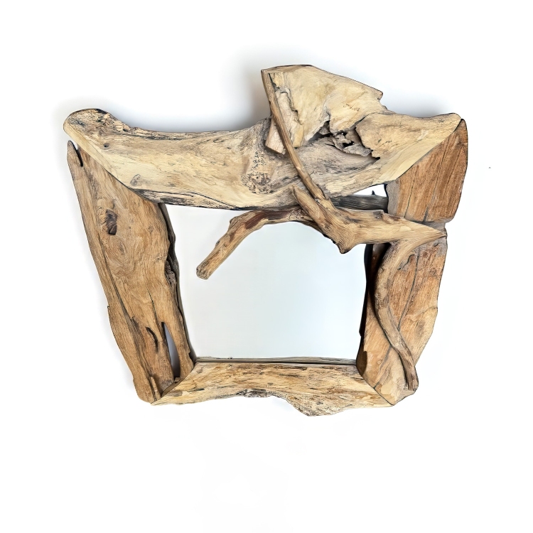 Sculptural Mirror with Teak Root SALZBURG